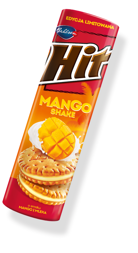 Herbatniki HIT z kremem o smaku mango shake